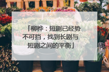 柳桦：短剧已经势不可挡，找到长剧与短剧之间的平衡