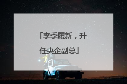 李季履新，升任央企副总