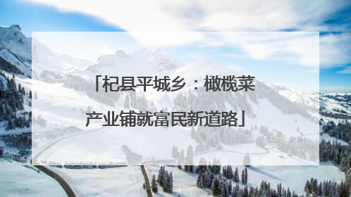 杞县平城乡：橄榄菜产业铺就富民新道路