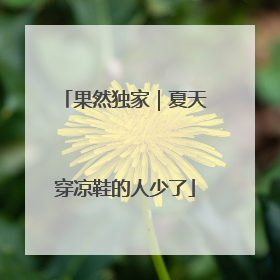 果然独家｜夏天穿凉鞋的人少了