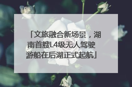 文旅融合新场景，湖南首艘L4级无人驾驶游船在后湖正式起航