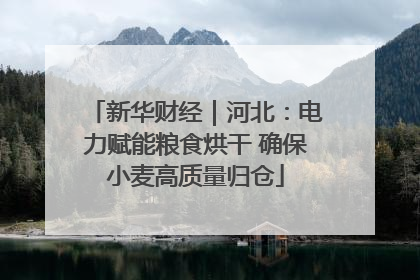 新华财经｜河北：电力赋能粮食烘干 确保小麦高质量归仓