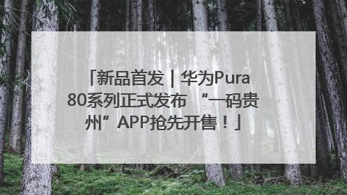 新品首发｜华为Pura 80系列正式发布 “一码贵州”APP抢先开售！