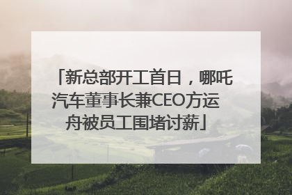 新总部开工首日，哪吒汽车董事长兼CEO方运舟被员工围堵讨薪