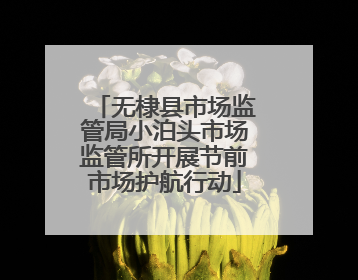 无棣县市场监管局小泊头市场监管所开展节前市场护航行动