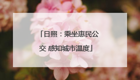 日照：乘坐惠民公交 感知城市温度