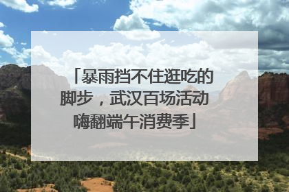 暴雨挡不住逛吃的脚步，武汉百场活动嗨翻端午消费季