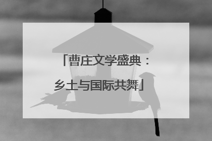曹庄文学盛典：乡土与国际共舞