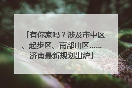 有你家吗？涉及市中区、起步区、南部山区……济南最新规划出炉