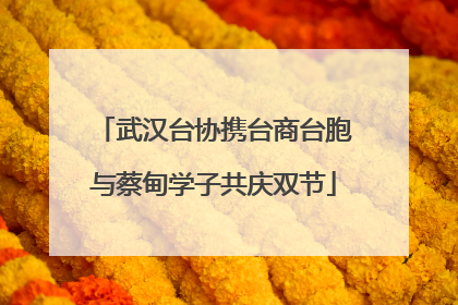 武汉台协携台商台胞与蔡甸学子共庆双节