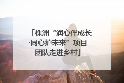 株洲“润心伴成长·同心护未来”项目团队走进乡村