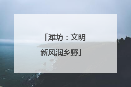 潍坊：文明新风润乡野