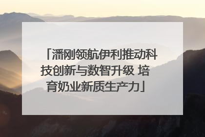 潘刚领航伊利推动科技创新与数智升级 培育奶业新质生产力