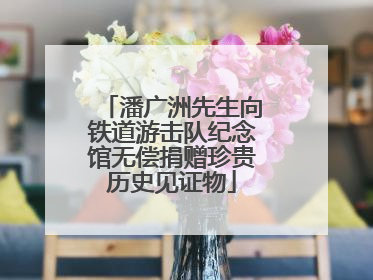 潘广洲先生向铁道游击队纪念馆无偿捐赠珍贵历史见证物