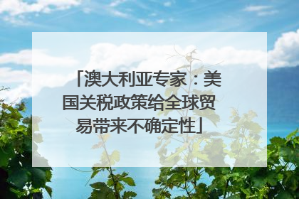 澳大利亚专家：美国关税政策给全球贸易带来不确定性
