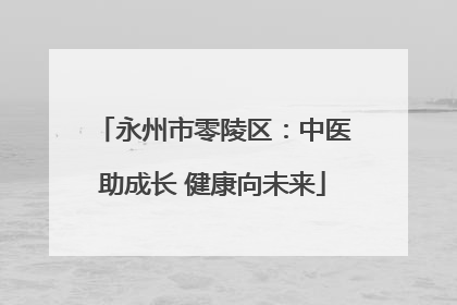 永州市零陵区：中医助成长 健康向未来