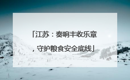 江苏：奏响丰收乐章，守护粮食安全底线
