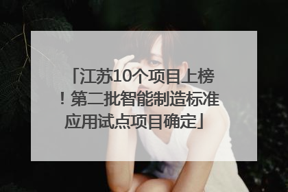 江苏10个项目上榜！第二批智能制造标准应用试点项目确定