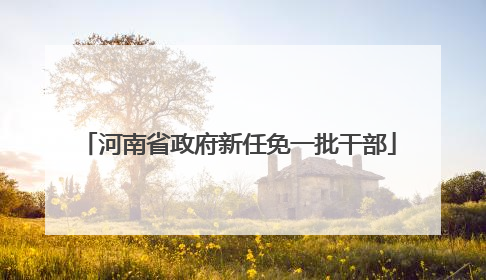 河南省政府新任免一批干部