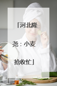 河北隆尧：小麦抢收忙