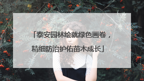 泰安园林绘就绿色画卷，精细防治护佑苗木成长