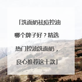 洗面奶祛痘控油哪个牌子好？精选热门控油洗面奶，良心推荐这十款