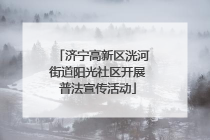 济宁高新区洸河街道阳光社区开展普法宣传活动