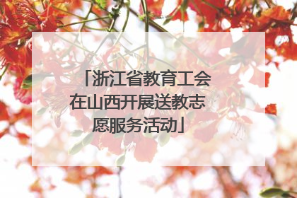 浙江省教育工会在山西开展送教志愿服务活动