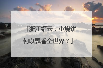 浙江缙云：小烧饼何以飘香全世界？