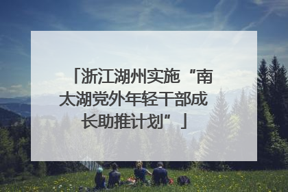 浙江湖州实施“南太湖党外年轻干部成长助推计划”