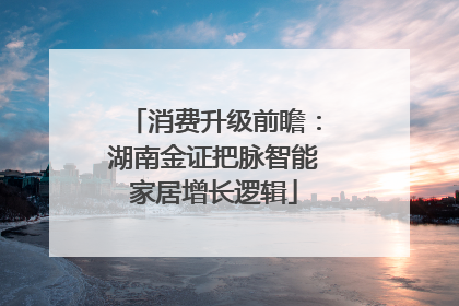 消费升级前瞻：湖南金证把脉智能家居增长逻辑