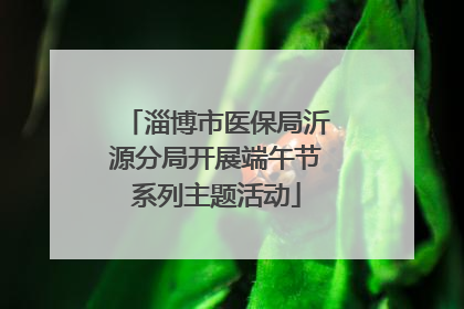 淄博市医保局沂源分局开展端午节系列主题活动