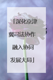 深化京津冀司法协作 融入协同发展大局