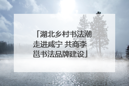 湖北乡村书法潮走进咸宁 共商李邕书法品牌建设