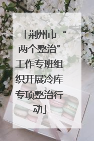 荆州市“两个整治”工作专班组织开展冷库专项整治行动