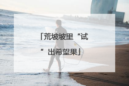 荒坡坡里“试”出希望果
