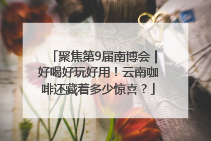聚焦第9届南博会｜好喝好玩好用！云南咖啡还藏着多少惊喜？