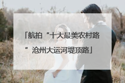 航拍“十大最美农村路”沧州大运河堤顶路