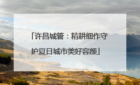 许昌城管：精耕细作守护夏日城市美好容颜