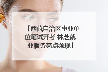 西藏自治区事业单位笔试开考 林芝就业服务亮点频现