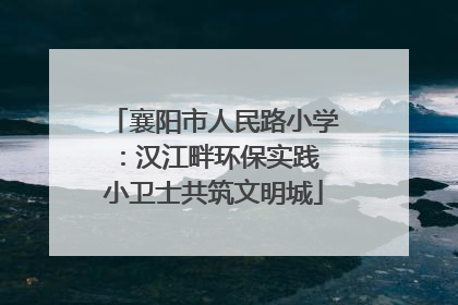 襄阳市人民路小学：汉江畔环保实践 小卫士共筑文明城