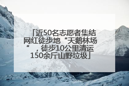 近50名志愿者集结网红徒步地“天鹅林场”，徒步10公里清运150余斤山野垃圾