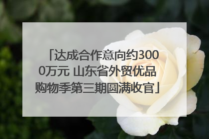 达成合作意向约3000万元 山东省外贸优品购物季第三期圆满收官