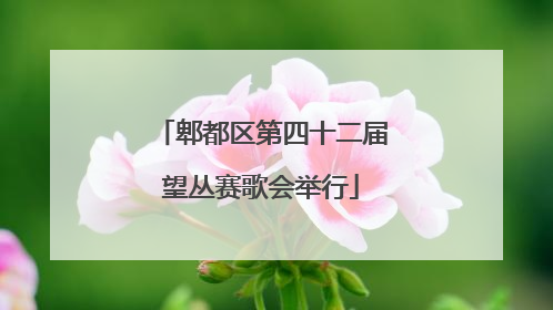 郫都区第四十二届望丛赛歌会举行