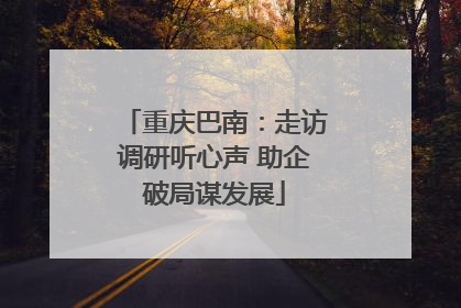 重庆巴南：走访调研听心声 助企破局谋发展