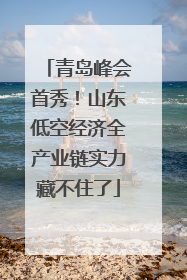 青岛峰会首秀！山东低空经济全产业链实力藏不住了