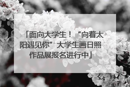 面向大学生！“向着太阳遇见你”大学生画日照作品展报名进行中