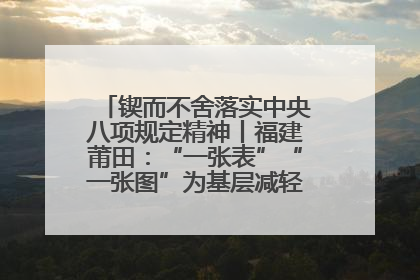 锲而不舍落实中央八项规定精神丨福建莆田：“一张表”“一张图”为基层减轻“数字负担”