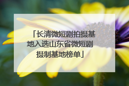 长清微短剧拍摄基地入选山东省微短剧摄制基地榜单