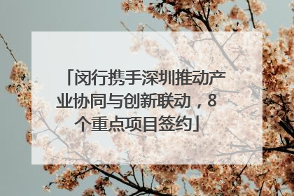 闵行携手深圳推动产业协同与创新联动，8个重点项目签约